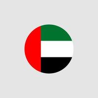 National United Arab Emirates flag, official colors and proportion correctly. Vector illustration. EPS10.