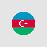 National Azerbaijan flag, official colors and proportion correctly. Vector illustration. EPS10.