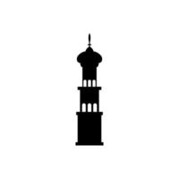 Mosque Tower icon isolated on white background. Vector illustration. EPS10