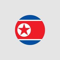 National north korea flag, official colors and proportion correctly. Vector illustration. EPS10.