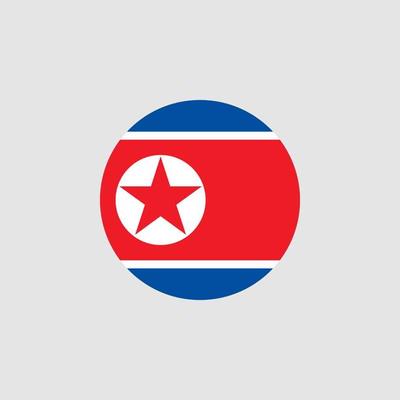 National north korea flag, official colors and proportion correctly. Vector illustration. EPS10.