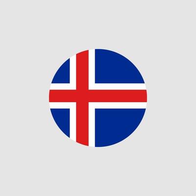 National Iceland flag, official colors and proportion correctly. Vector illustration. EPS10.