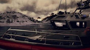 Rettungsboot in der kalten Nordsee video