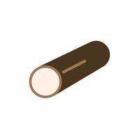 Ice cream tube in chocolate glaze. Frozen popsicles in flat style isolated on white background. vector