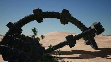 old rusted alien spaceship in desert. ufo video