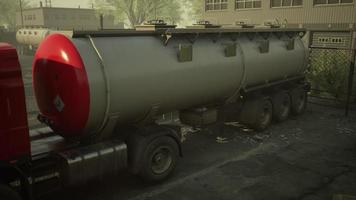 truck with fuel tank and industrial storage site