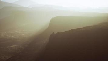 Morning fog in desert Sinai video