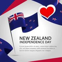 celebración del día de la independencia de nueva zelanda. banner, tarjeta de felicitación, diseño de volante. diseño de plantilla de cartel vector