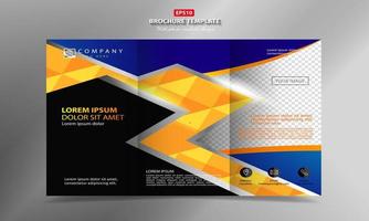 Brochure template design. brochure with realistic photos vector