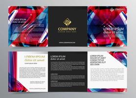 Brochure template design. full color . brochure with realistic photos vector