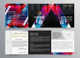 Brochure template design. full color . brochure with realistic photos vector