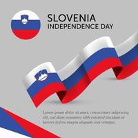 Slovenian Independence Day Celebration. Banner, Greeting card, Flyer design. Poster Template Design vector