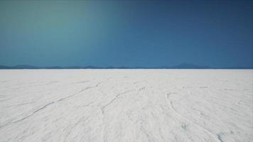 Sunset on Bonneville salt flats in USA video