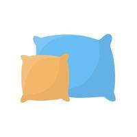 Set of pillows. Large and small object. Cartoon flat illustration.