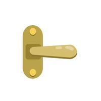 Door handle. Doorway and entrance element. Brown Lock and keyhole. vector