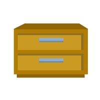 Bedside table and nightstand. vector