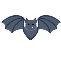 Bat. Flying nocturnal beast. Funny vampire predator with wings vector