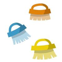 Set of Brush for wet house cleaning and sweeping. vector