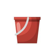 Yellow water bucket. element of cleaning house. vector