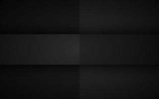 Black and grey design background with free space for your text. Modern wallpaper with overlap layers. Widescreen vector illustration