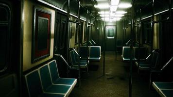 Subway wagon is empty because of the coronavirus outbreak in the city photo