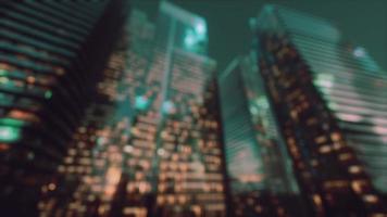 abstract blur and defocused cityscape at twilight for background photo