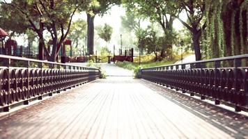 view of deserted bridge in the middle of the COVID-19 pandemic photo