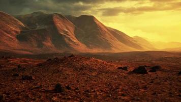 Rock formations in desert of Wadi Rum photo