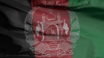 Afghanistan flag seamless closeup waving animation. Afghanistan Background. 3D render, 4k resolution video
