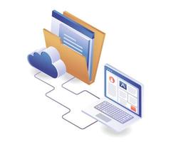 Server computer email data cloud vector