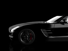 luxury car in dark studio photo
