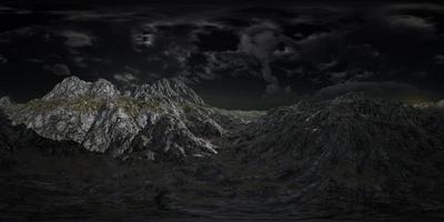 VR 360 Huge Dark Clouds over Scottish Highlands photo