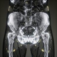 cuerpo humano transparente con huesos visibles foto