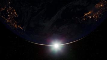 globo terráqueo planeta desde la órbita espacial foto