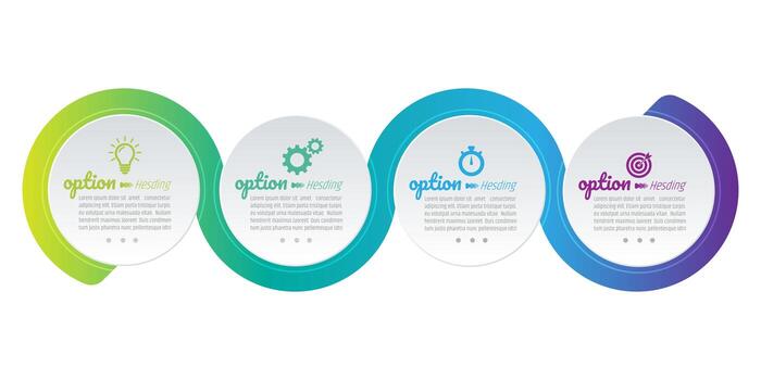 Business infographic process with circle template design with icons and 4 options or steps vector