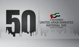 United Arab Emirates National Day Background Design. vector