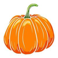 ilustración de calabaza de azúcar. icono de comida de otoño. boceto de calabaza madura. elemento para el diseño decorativo de otoño, invitación de halloween, cosecha, pegatina, impresión, logotipo, menú, receta vector