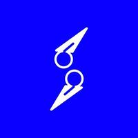 S Super Tech simple logo design vector