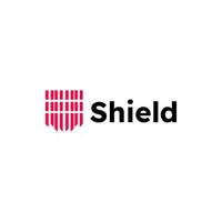 Shield abstract simple logo design vector