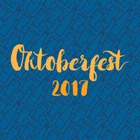 Oktoberfest Lettering Badge vector