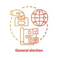 Elections concept icon. General election idea thin line illustration. Voting, choosing from political candidates, parties. Referendum, public choice, decision. Vector isolated drawing. Editable stroke