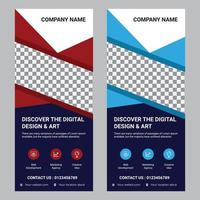 Roll up business banner design vector