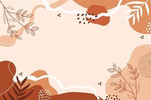 flat design abstract floral template background vector