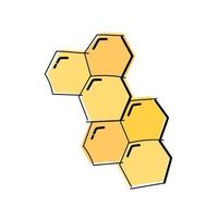 Honeycomb isolated on white background. Vector illustration.