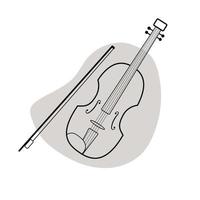Violin musical instrument icon isolated on white background.