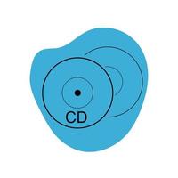 Vector CD or DVD icon on white background.