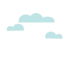 Clouds in a flat style isolated on white background. Vector illustration for website, logo or app design