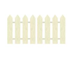 Wooden fence. Vector illustration isolated on white background