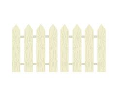 Wooden fence. Vector illustration isolated on white background