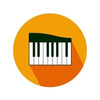 icono de color de vector de teclado de piano aislado sobre fondo blanco